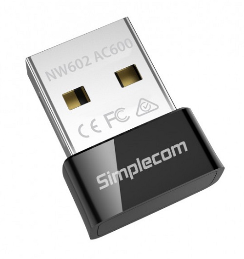 Simplecom NW602, AC600 Dual Band Nano USB WiFi Wireless Adapter