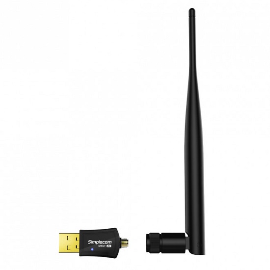 Simplecom NW611, AC600 Dual-Band USB WiFi Adapter with 5dBi High Gain Antenna