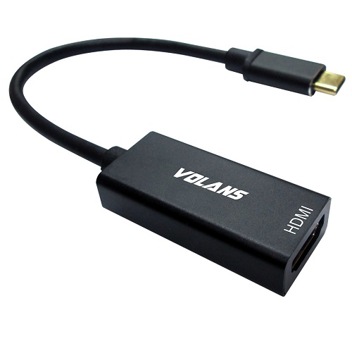 VOL-CNV-USB-C-M-HDMI-4K-F-ADAPTER.jpg Volans VL-UCHM2, Aluminium USB-C to HDMI Adapter 4K/60Hz (HDR10)