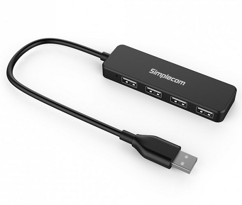 Simplecom CH241 Hi-Speed 4 Port Ultra Compact USB 2.0 Hub