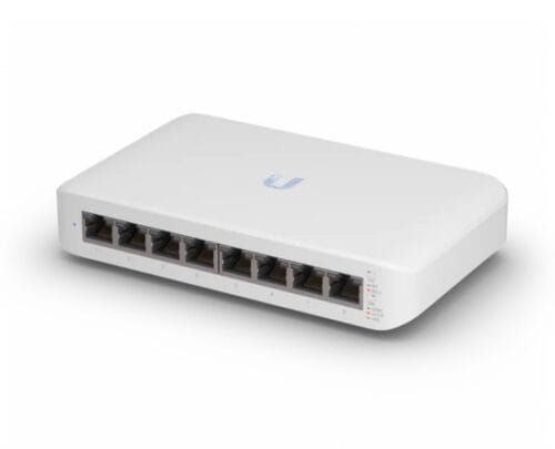 Ubiquiti UniFi Switch USW-Lite-8-POE, 4x PoE Output Ports, 52W PoE Supply, Fanless, Wall Mount Kit Included