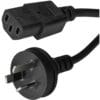 StarTech PXTA1013M, 3m/10ft Power Supply Cord, Computer Monitor Cable, Laptop Power Cord AS/NZS 3112 Plug to IEC C13, AC Power Cord for Most Notebooks, 250, 10A, 3 Conductor, Non-Polarized, H05VV-F Rating, PVC Jacket