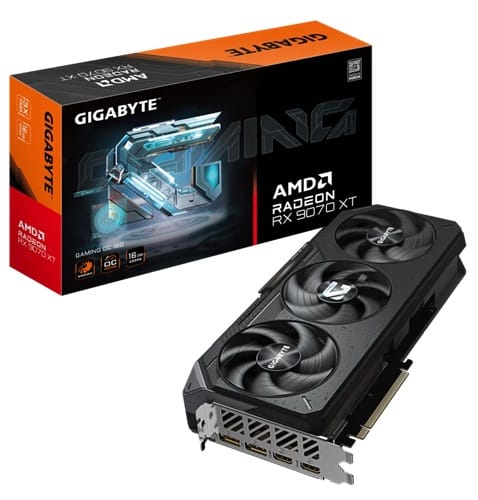 01741924410 Gigabyte GV-R9070XTGAMING-OC-16GD, AMD Radeon RX 9070 XT GAMING OC, 16 GB GDDR6, Core Clock: 3060MHz, Cuda Core: 4096, 2xHDMI, 2xDP, PSU: 650W, PCIe5.0