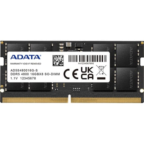 Adata AD5S480016G-S, SODIMM, DDR5, 16GB, 4800MHz, CL40