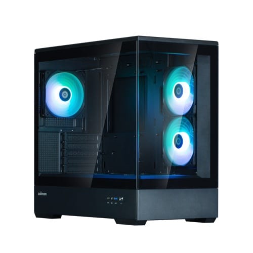 Zalman P30 BLACK V2, Mini Tower, Tempered Glass, Drive Bays: 2 x Combo Bay (3.5“ or 2.5”), Expansion Slot: 5, Motherboard Support mATX / Mini-ITX
