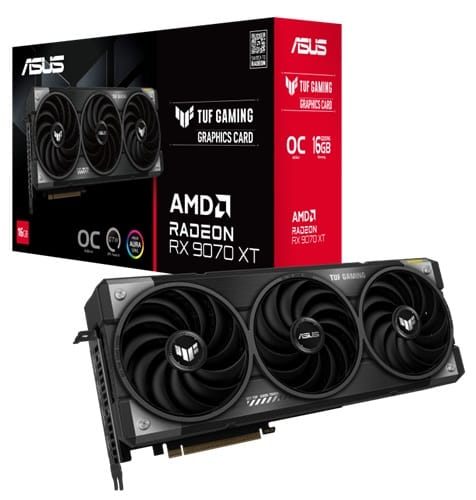 01753147635 Asus TUF-RX9070XT-O16G-GAMING, AMD Radeon RX 9070 XT OC Edition, 16GB GDDR6, Core Clock: 3080MHz, Cuda Core: 4096, 1xHDMI, 3xDP, PSU: 850W, PCIe5.0