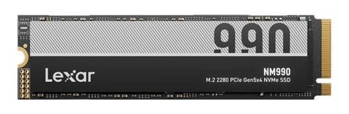 Lexar LNM990X002T-RNNNG, NM990, M.2 2280 PCIe5.0 NVMe SSD, 2TB ,1500TBW, Read Speed: 14000MB/s, Write Speed: 10000MB/s, MTBF: 1,500,000 Hours