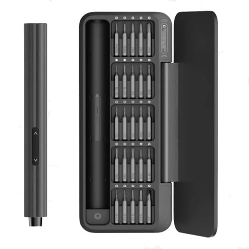 01758592572.jpg HOTO HTE0010GL, Precision Electric Screwdriver Set, 25 in 1 Magnetic Driver Bits Set, Built-In Magnetizer, 25 Precision Bits, One-Press Operation, Durable & High Quality, Rechargeable Battery, Compact & Portable & Lightweight