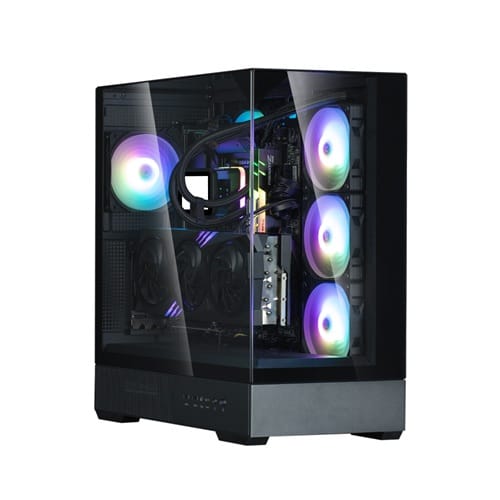 Zalman P40 Prism PLUS BLACK, ATX, Mid Tower, Drive Bays: 4 x Combo(2.5” or 3.5”) (Max. 5 x 2.5" or 4 x 3.5" ), Expansion Slot: 7, Fan: 120mm, Motherboard Support: ATX / mATX / Mini-ITX