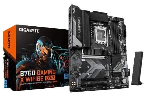 01760672842.jpg Gigabyte B760 GAMING X WIFI6E GEN5, ATX, Intel LGA 1700, 4xDDR5, 3xM.2, 4xSATA 6Gb/s, RAID, 3xPCI-E, 1xHDMI, 1xDP, GbE LAN, Wireless AX+Bluetooth, 1x USB-C, 5x USB 2.0, 2x USB 3.2