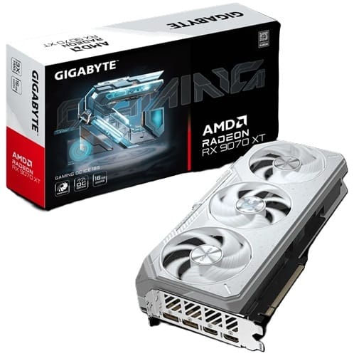 *Limit Apply Pls. Contact Your AM* Gigabyte GV-R907XGAMINGOCICE-16GD, AMD Radeon RX 9070 XT GAMING OC ICE, 16GB GDDR6, Core Clock: 3060MHz, Cuda Core: 4096, 2xHDMI, 2xDP< PSU: 850W, PCIe5.0
