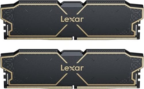 01765433764.jpg *Limits Apply, contact us* Lexar LD5U16G60C38LG-RGD, Thor DDR5 OC Dimm With Heat Sink, 32GB(2x16GB), 6000MHz, CL38, 1.35V