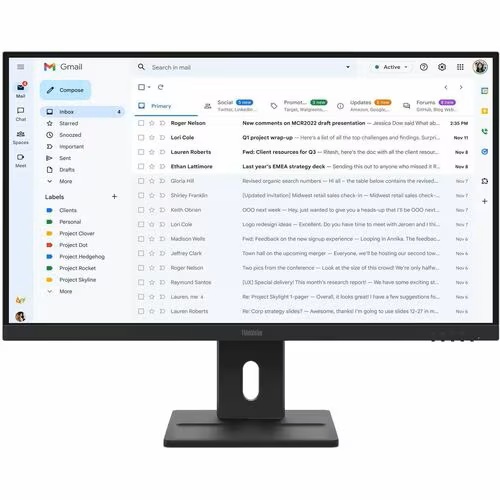Lenovo 64BCMAR4AU, ThinkVision E27-40, 27" FHD IPS LED Monitor, 1920x1080, 16:9, 4ms, 1xHDMI, 1xDP, 1xVGA, Speaker, VESA, Height Adjustable, Swivel, Pivot, Tilt