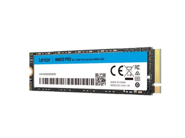 Lexar LNM610P001T-RNNNG, NM610 Pro, 1TB, M.2 NVMe PCIe G3x4, 240TBW, Read Speed: Up to 3300MB/s Write Speed: Up to 2600MB/s