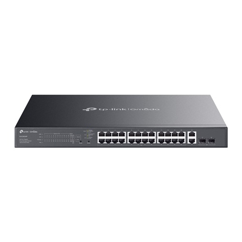 TP-Link ES228GMP, Omada 28-Port Gigabit Switch, 26 RJ-45 Port (24-Port PoE+), 2× Gigabit SFP Ports, Easy Managed, 5 Year Warranty