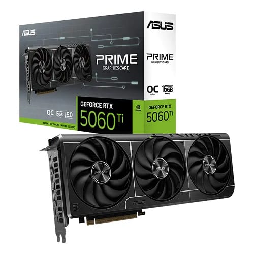 1744863562 Asus PRIME-RTX5060TI-O16G, Nvidia GeForce RTX 5060 Ti, 16GB GDDR7, Core Clock: 2647MHz, Cuda Core: 4608, 1xHDMI, 3xDP, PSU: 550W, PCIe5.0