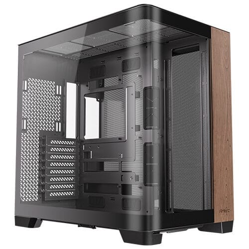 Antec C8 CURVE Wood, E-ATX, Tempered Glass, Drive Bays: 2x2.5", 1x3.5", Expansion Slot: 8, Motherboard Support: E-ATX, ATX, M-ATX, ITX, 360mm liquid Cooler, 2x USB3.0, Black
