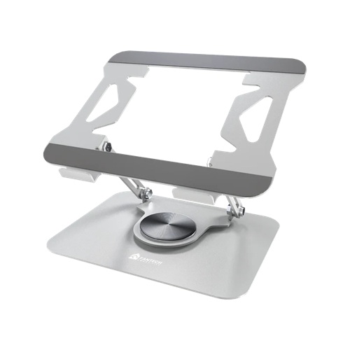 Fantech ACCFTNS10SL, NS10 Foldable Steel Note Book Stand with 360° Rotating Base, Silver, 1 Year Warranty
