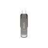 Lexar LJDD400064G-BNQNG, JumpDrive D400, Titanium,64GB, USB3.1 Type-A and Type-C, Read Speed: Up to 130MB/s