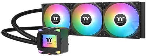 Thermaltake CL-W459-PL12SW-A, LA360 ARGB AIO Liquid CPU Cooler, 360mm Radiator, 3x120mm ARGB Fans, Compatible With Intel LGA 2066, 2011-3, 2011, 1851, 1700, 1200, 1156, 1155, 1151, 1150, AMD AM5, AM4, AM3+, AM3