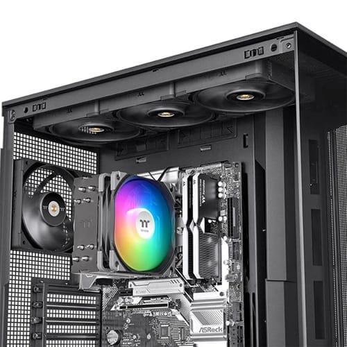 1758001928.jpg Thermaltake CL-P142-AL12SW-A, UX400 ARGB Sync CPU Cooler, Fan: 120mm, Airflow: 62.72 CFM, Noise: 25.0 dBA , MTBF: 30,000 hours, Compatible: Intel LGA : 1851/1700/1200/1156/1155/1151/1150 AMD : AM5/AM4/FM2/FM1/AM3+/AM3/AM2+/AM2