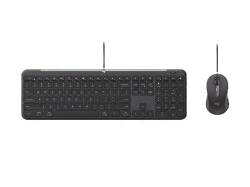 Logitech 920-013351, MK620, Wired Keyboard/Mouse Combo, USB-C, Wired, Graphite, 2 Year Warranty (Adaptor Sold Seperately)