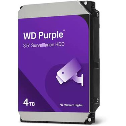 1770188434.jpg Western Digital WD44PURZ, Purple Surveillance HDD, 4TB, 3.5", SATA 6Gb/s, 5400RPM, 256MB Cache, Transfer Speed: Upto 175MB/s