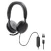 Dell 520-BBGF, WH5024 Pro Wired ANC Headset, Speaker Size: 40mm, Frequency: 20Hz~20kHz, Uni-Directional, USB-C, 2m, Win 11/10 64 Bit, Mac OS, Microsoft Teams Certified, Zoom Certified