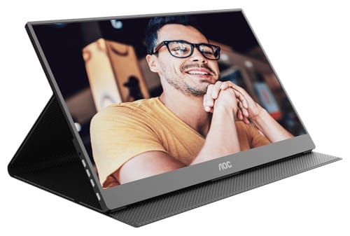 AOC 16T20, 15.6" FHD IPS Portable Monitor, 1920x1080, 16:9, 1xHDMI, 2xUSB-C, Speakers, VESA, Tilt