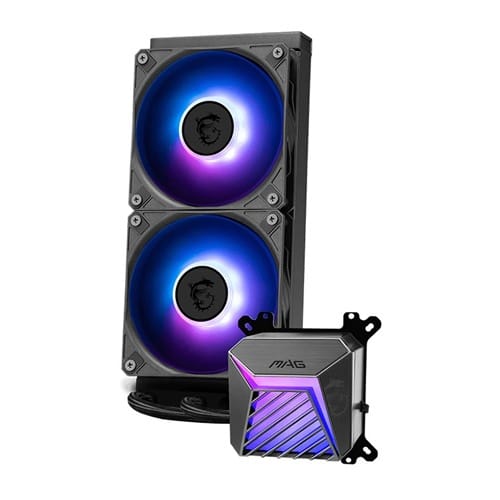 MSI MAG CORELIQUID A15 240, AIO Liquid CPU Cooler, Size: 2x120mm, PWM, Socket: Intel LGA 1700, LGA 1851, AM4, AM5