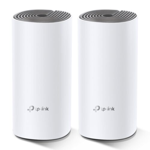 67491581_7919194675.jpg TP-Link Deco E4(2-pack), AC1200 Whole-Home Mesh Wi-Fi System 2-pack, Qualcomm CPU, 867Mbps at 5GHz+300Mbps at 2.4GHz, 2 10/100Mbps Ports, 2 internal antennas, MU-MIMO, Beamforming, Parental Controls, Quality of Service, Reporting, Access Point Mode, IPv6 Ready, Assisted Setup, Deco App, Cloud Support, Alexa & IFTTT supported, Work with All Deco Models, 3Years