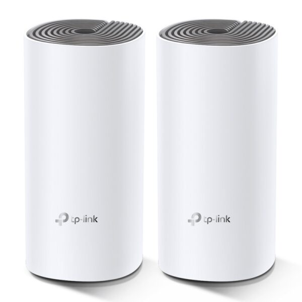 TP-Link Deco E4(2-pack), AC1200 Whole-Home Mesh Wi-Fi System 2-pack, Qualcomm CPU, 867Mbps at 5GHz+300Mbps at 2.4GHz, 2 10/100Mbps Ports, 2 internal antennas, MU-MIMO, Beamforming, Parental Controls, Quality of Service, Reporting, Access Point Mode, IPv6 Ready, Assisted Setup, Deco App, Cloud Support, Alexa & IFTTT supported, Work with All Deco Models, 3Years