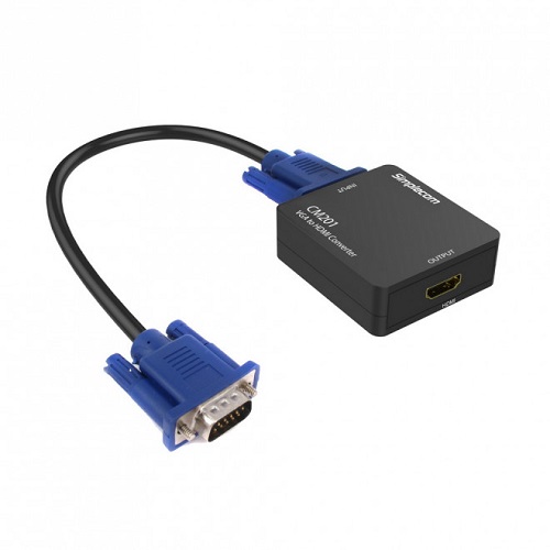 Simplecom CM201 Full HD VGA to HDMI Converter with 3.5 Audio Jack, 1080p, 1 Year Warranty