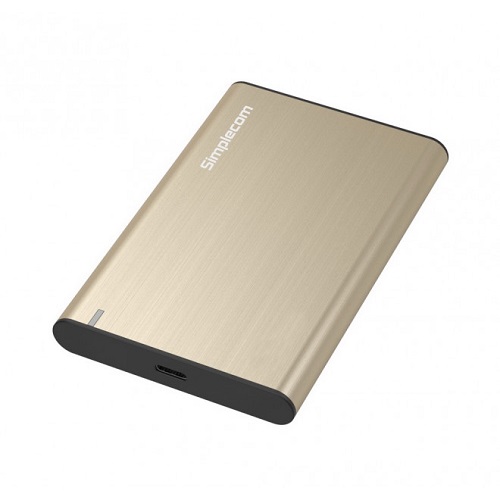 smp-enc-25-sata-usb3-alum-se221-gd.jpg Simplecom SE221, Aluminium 2.5'' SATA HDD/SSD, USB 3.1, Enclosure Gold, 1 Year Warranty
