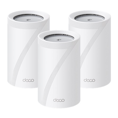 01723779615.jpg TP-Link Deco BE65 Pro(3-pack) BE11000 Whole Home Mesh WiFi 7 System, 688 Mbps at 2.4 GHz + 4320 Mbps at 5 GHz + 5760 Mbps at 6 GHz