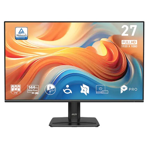 MSI PRO MP271 E14A, 27" FHD IPS Monitor, 1920x1080, 16:9, 1ms, 144Hz, Free Sync, 1xHDMI, 1xDP, 1xVGA, Speakers, VESA, Tilt, 3 Year Warranty