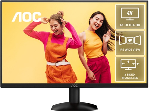 *Sale Till 30th June 2026* AOC U27B35, 27" 4K UHD Screen, 3840 x 2160, 16:9, 4ms, 2xHDMI, 1xDP, VESA, Tilt, 3 Year Warranty