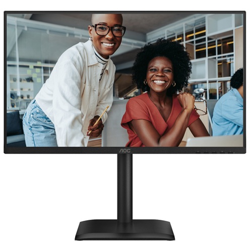 AOC 24E4UJ 23.8" FHD IPS Monitor, 1920x1080, 16:9, 1ms, 120Hz, Adaptive Sync, 1xHDMI, 1xDP, 1xVGA, Speakers, USB, VESA, Height Adjustable, Swivel, Pivot, Tilt, 3 Year Warranty