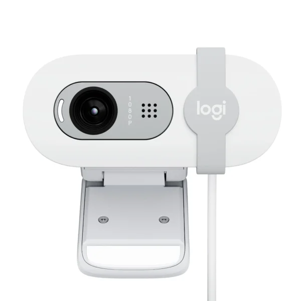 Logitech 960-001618, Brio 100 Webcam, 2MP, FHD, Built-in-Mic, Noise Reducing, USB, Off White, 1 Year Warranty