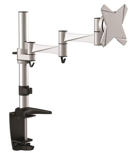 Astrotek AT-LCDMOUNT-2S, Monitor Stand, Desk Mount, 43cm Arm for Dual Screens, 13"-27", 8kg, 15° tilt, 180° swivel, 360° rotate, VESA, 75x75 100x100, 1 Year