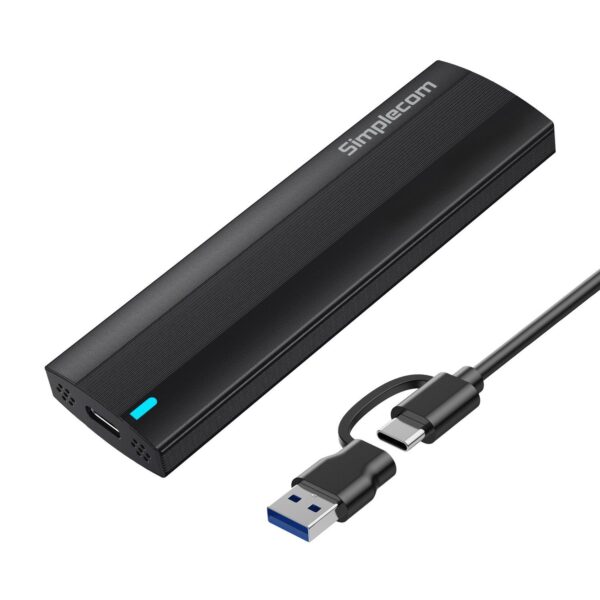 Simplecom SE517 NVMe / SATA Dual Protocol M.2 SSD Tool-Free USB-C Enclosure USB 3.2 Gen 2 10Gbps, 1 Year Warranty