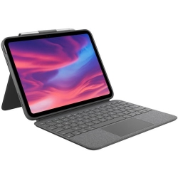 01076227807.jpg Logitech 920-011434, Combo Touch Keyboard Case for iPad G10, Oxford Grey, 1 Year Warranty