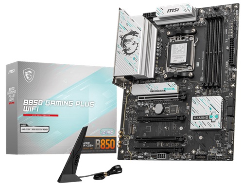 01736738841.jpg MSI B850 GAMING PLUS WIFI, ATX, AMD AM5, 4xDDR5, 3xM.2, 4xSATA 6G, RAID, 4xPCIe, 1xDP, 5G LAN, Wi-Fi 7+Bluetooth, 2xUSB-C, 4xUSB2.0, 2xUSB-A, 3 Year Warranty