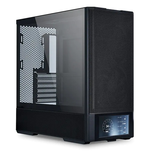 Lian Li, LANCOOL 207 Digital, Mid Tower, ATX, Tempered Glass, Drive Bays: 2x 3.5″ or 2.5″ SSD, Expansion Slot: 7, Fan: 2x140mm ARGB, 2x120mm PWM Fans, Motherboard Support: ATX ( Width Max 244mm ) / Micro-ATX/Mini-ITX, Black, 1 Year Warranty