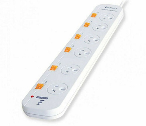 Sansai PAD-661SW, Sansai Surged Powerboard, Power Outlet:6, Cord Length:1mm, 240W, 1 Year Warranty